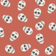 Sugar skull pattern