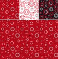 Set of three seamless retro pattern - christmas colours