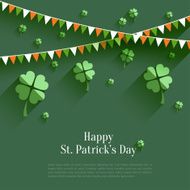 Happy St Patrick`s Day - greeting card in flat style