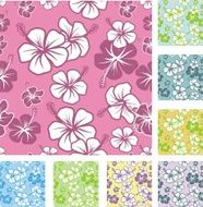 Pastel Hibiscus Pattern N2