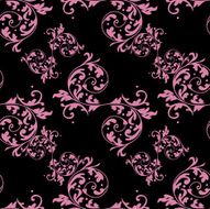 Seamless Tiled Wallpaper Black and Pink
