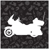 Motorcycle background pattern and icon