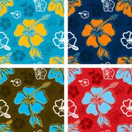 Hawaiian Hibiscus Pattern (Seamless)