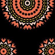 Lace floral colorful ethnic ornament N2