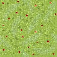 Pine needles and berries seamless tile background