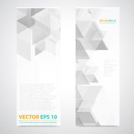 Vector Abstract geometric shape from gray cubes N7