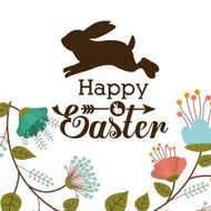 Happy easter card design vector illustration N2