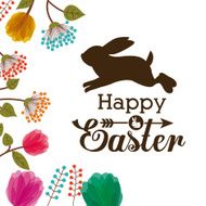 Happy easter card design vector illustration N3