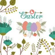 Happy easter card design vector illustration N4