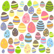 Easter white seamless texture with eggs