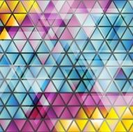 Abstract glossy triangles pattern