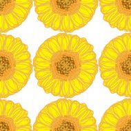 Big Brash Seamless Sunflower Pattern