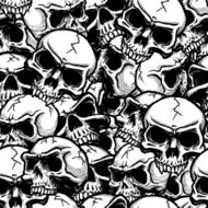 Skull seamless pattern N2