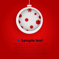 Paper christmas toy red background