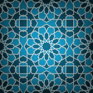 Blue Ceramic Islamic tile N2