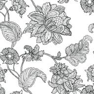 Seamless Pattern with floral ornament N12