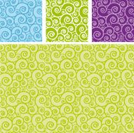 Curly retro pattern