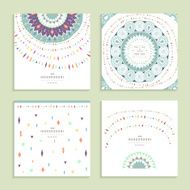 Cute Geometric decor Collection of four cards