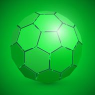 Abstract soccer 3d ball green