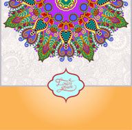 vintage floral pattern template frame for greeting card