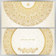 Vintage ornate cards in oriental style N21