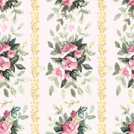 Wallpaper pattern with watercolor roses