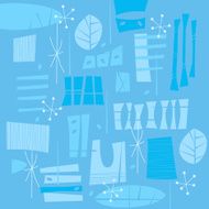 Fifties Blue Pattern