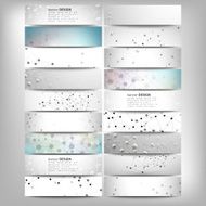 Big banners set science backgrounds molecule and communication backgrounds Conceptual N4