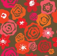 Seamless hand drawn floral pattern N7