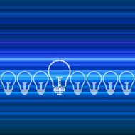 teamwork and leader concept with bulb idea
