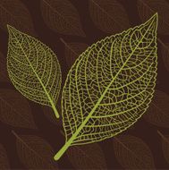 Textured Leaves Seamless Pattern