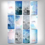 Big colored abstract banners set Conceptual triangle design vector templates N4