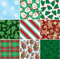 Nine Seamless Christmas patterns