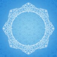Filigree vector frame in Eastern style N8