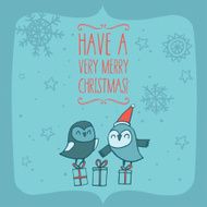 new year card with cute cartoon owl