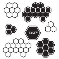 Honeycomb silhouette tags