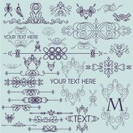 Vector set of vintage design elements
