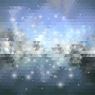 Colorful blue geometric background abstract triangle pattern vector N2