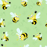 Seamless Pattern - Honey Bees!