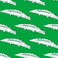 Green crocodile seamless pattern