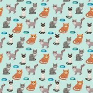 Cats seamless pattern N4