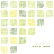 Abstract textile green rounded squares frame corner pattern background