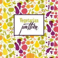 Fruit and vegetable rainbow pattern