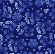 Vintage seamless with watercolor flowers on a blue background