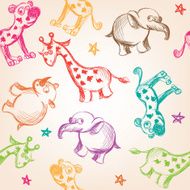 Cute seamless animal pattern N3