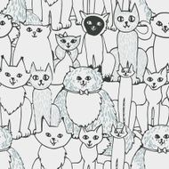 SEamless pattern with cats N9