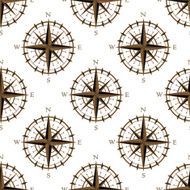 Vintage compass seamless pattern