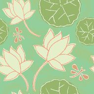Lotus Flower Seamless Pattern
