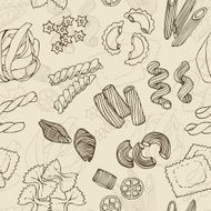 Retro pasta seamless pattern N2