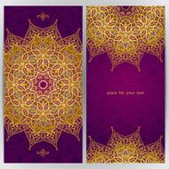 Vintage ornate cards in oriental style N22